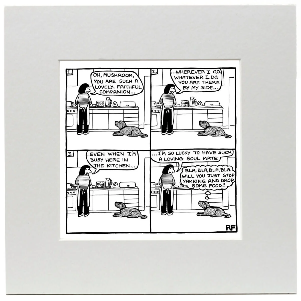 Off the Leash Faithful Companion Art Print