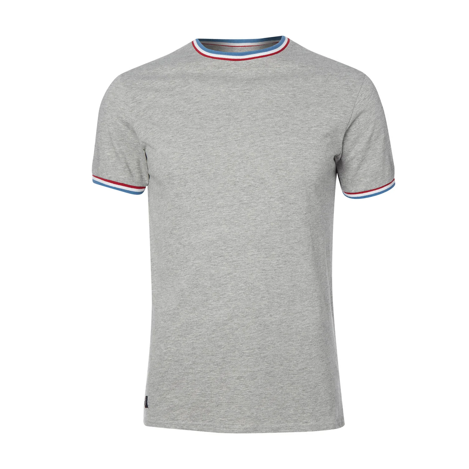 Broken Standard Men's Sacombe Tipped T-Shirt - Grey Marl