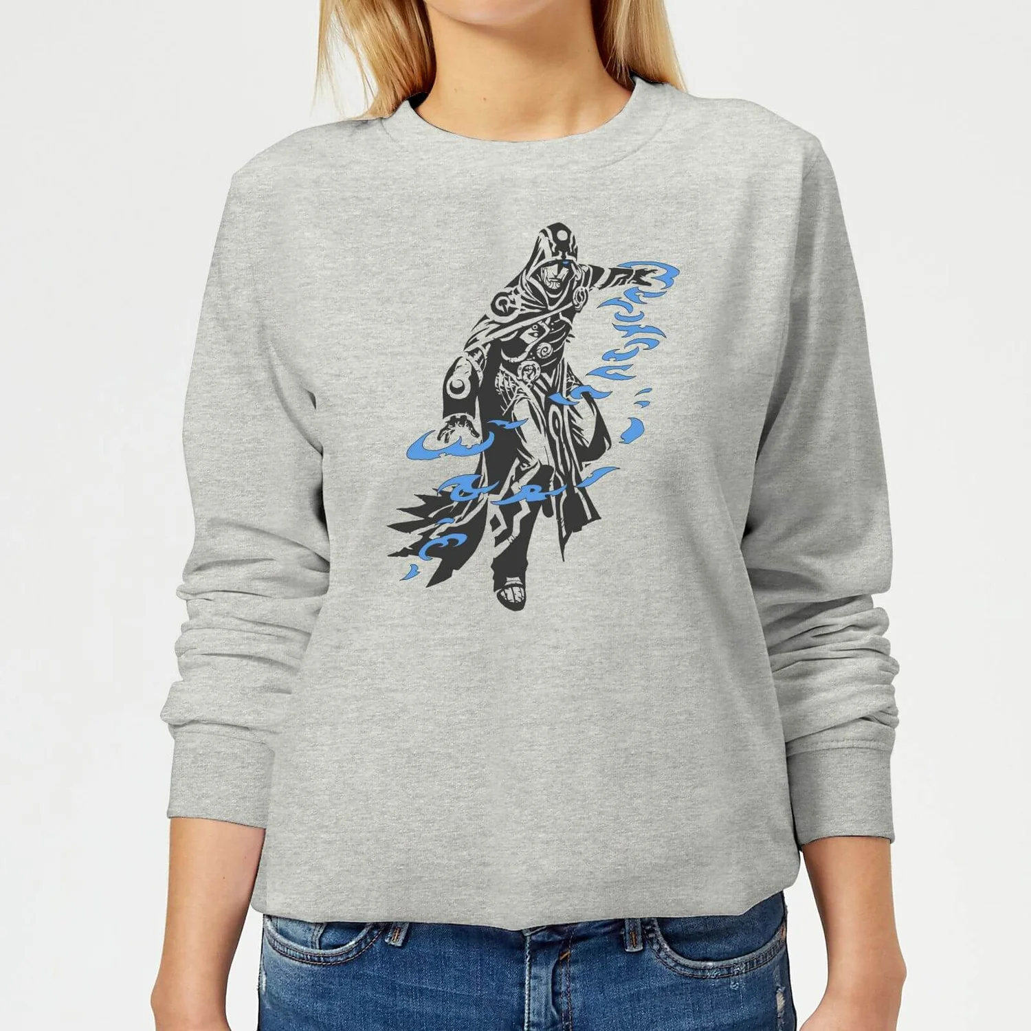 Magic The Gathering Jace Character Art Women's Sweatshirt - Grey