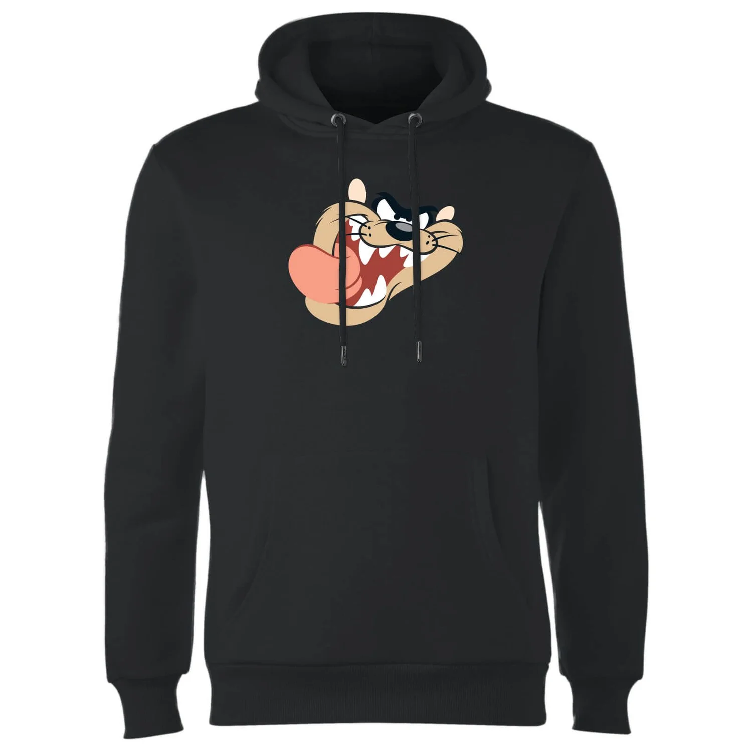 Looney Tunes Tasmanian Devil Face Hoodie - Black - L