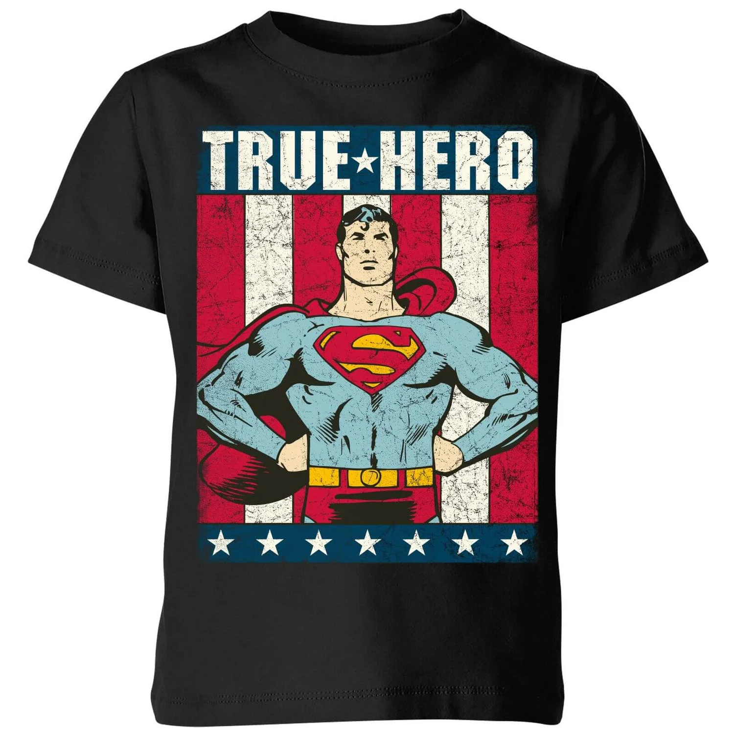 DC Originals Superman True Hero Kinder T-Shirt - Schwarz