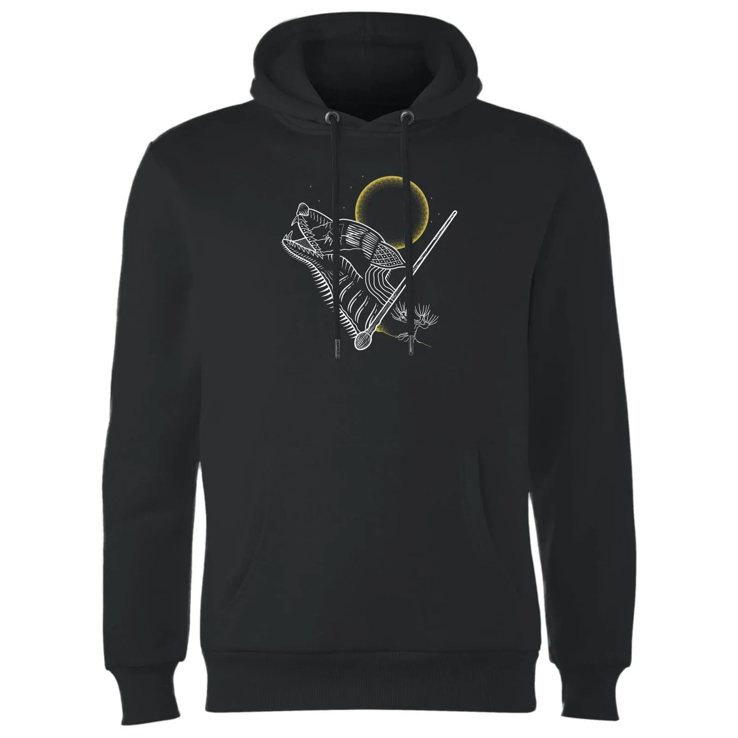 Harry Potter Werewolf Line Art Hoodie - Black