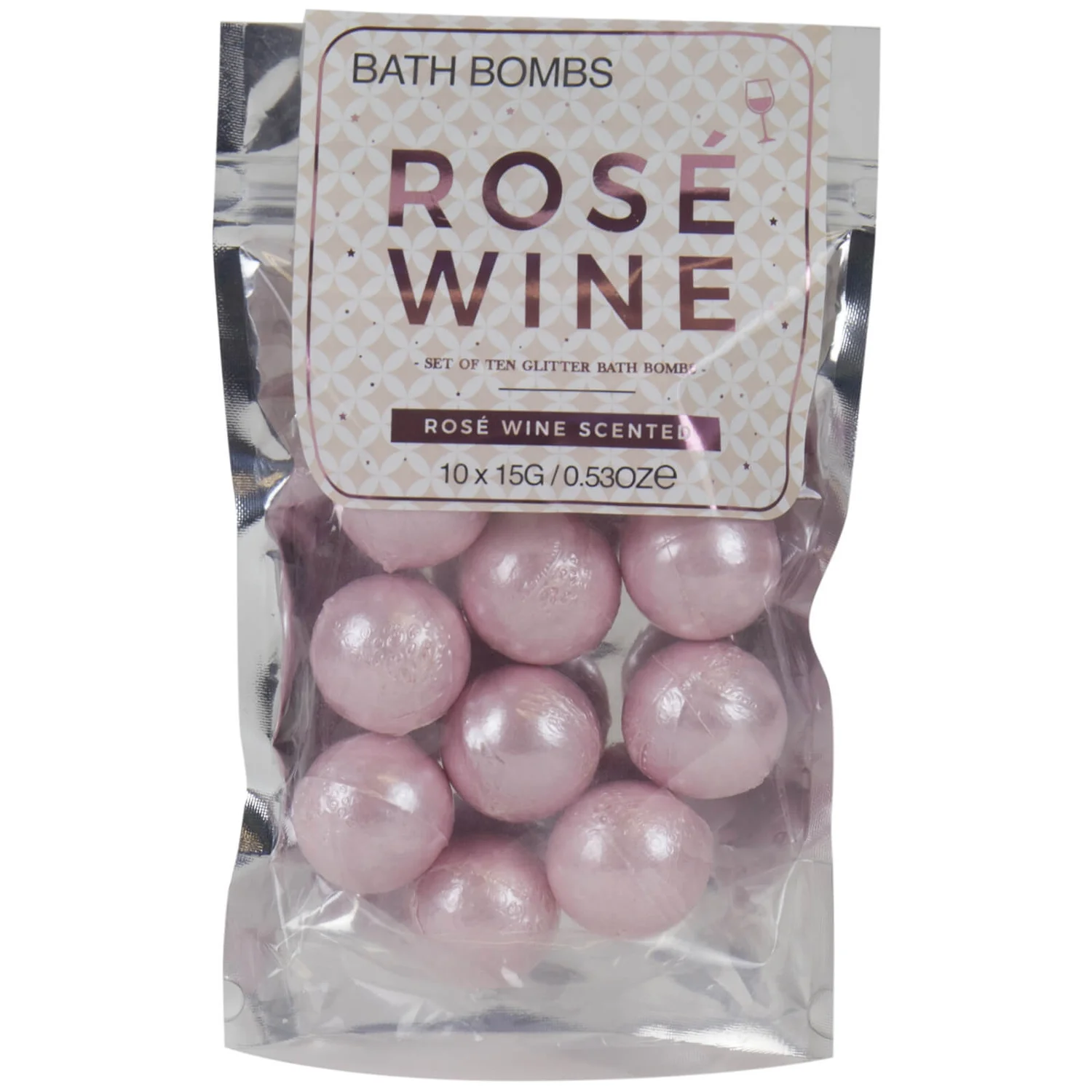 Round shaped bath bombs - rose wine scent