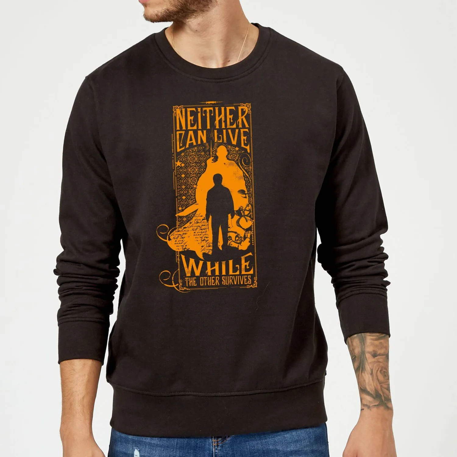 Harry Potter Neither Can Live Sweatshirt - Black
