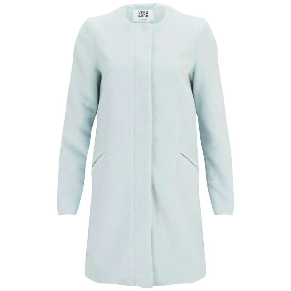 Vero Moda Women's Money Pastel Coat - Baby Blue