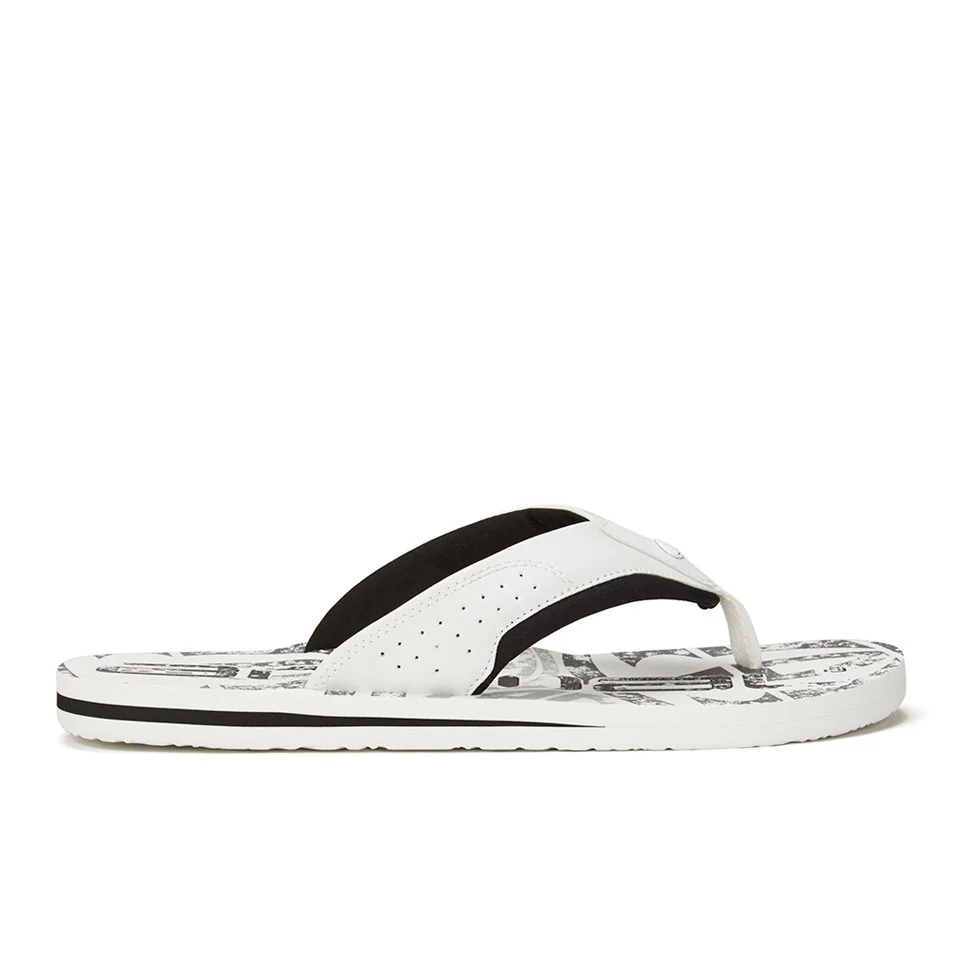 Animal Men's Jekyl Logo Flip Flops - White