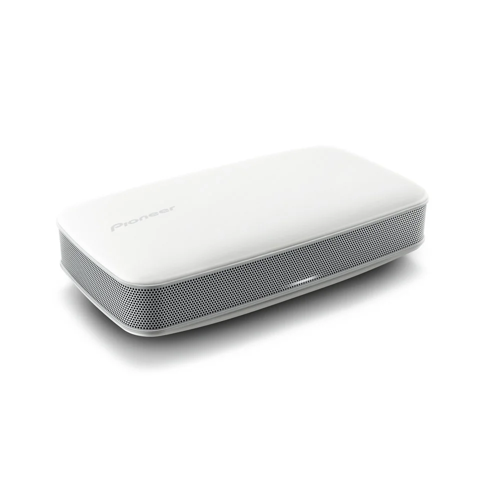 Pioneer FREEme: Rubber Coated Portable Speaker with Bluetooth and NFC - White