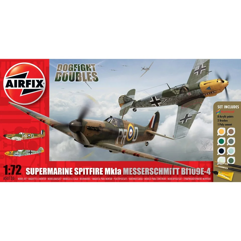 Airfix Supermarine Spitfire Mk1a Messerschmitt BF109E-4
