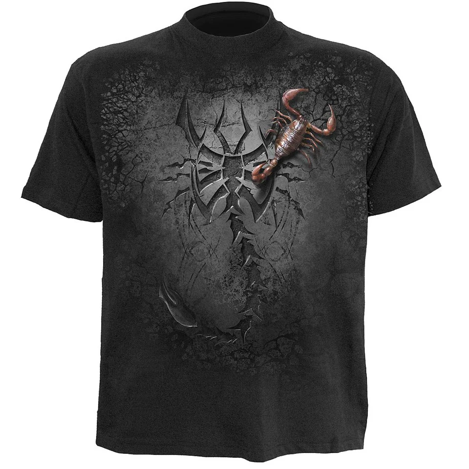 Spiral Men's TRIBAL SCORPION T-Shirt - Black