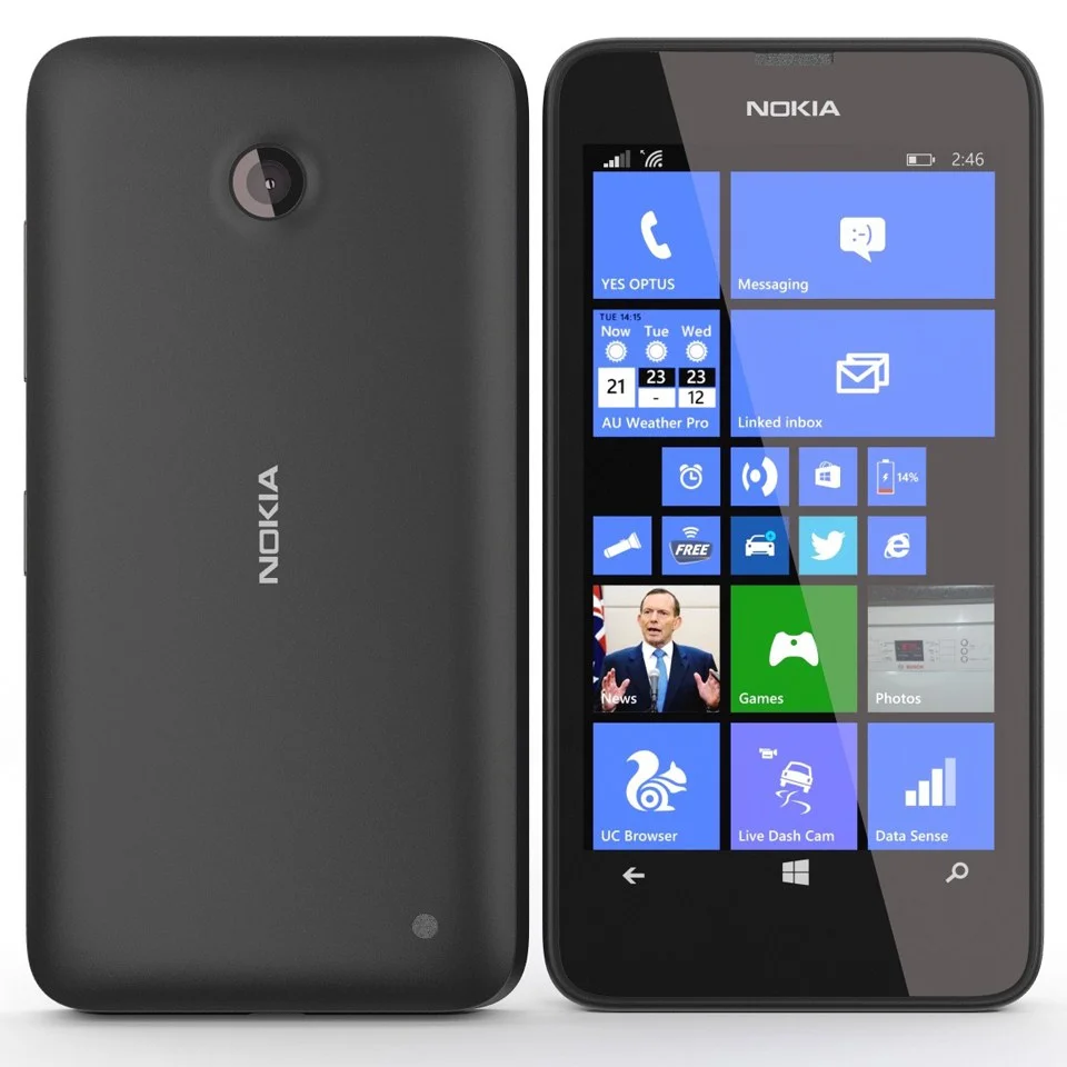 Nokia Lumia 635 4.5"" 8GB Sim Free Smartphone (4G, 5MP, Micro SDXC Slot, Windows Phone 8) - Black