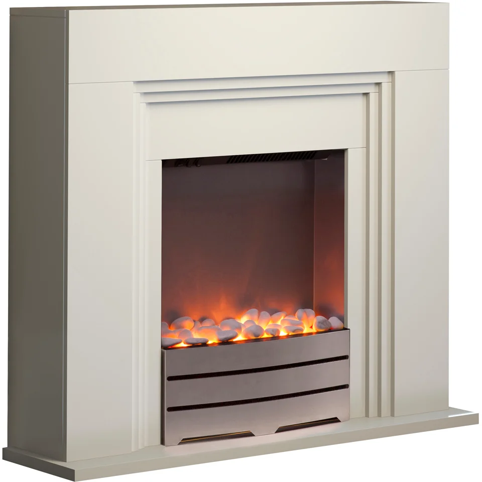 Warmlite WL45023 Bluetooth Fireplace Suite - White