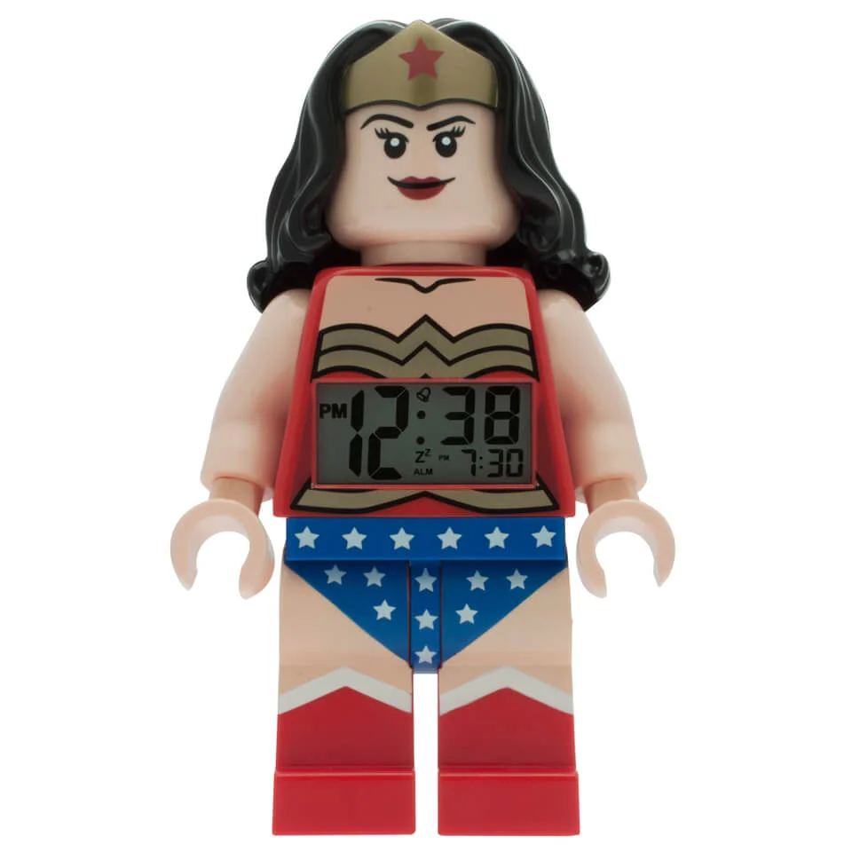 LEGO DC Comics Super Heroes Wonder Woman Mini Figure Clock