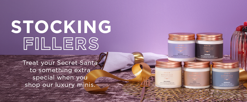 Stocking Fillers Treat your secret santa to something extra special with our luxurious mini haircare products