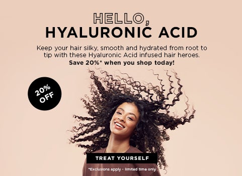 Key your hair silky smooth and hydrated from root to top with these hylauronic Acid infused hair heroes. Save 20% when you shop today