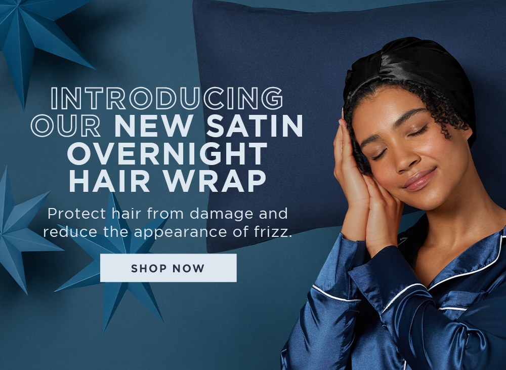 Introducing our new satin overnight hair wrap. click to shop now