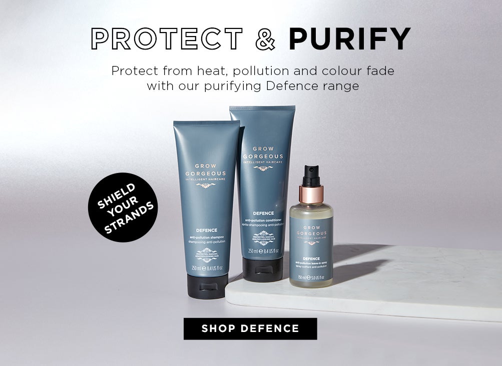 Protect and Purify - protect from heat, pollution and colour fade with our puryfying Defence range