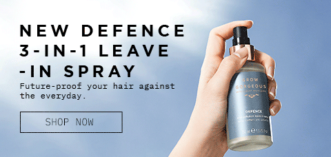 New 3 in 1 leave in defence spray. Future proof your hair against the everyday. Click to shop