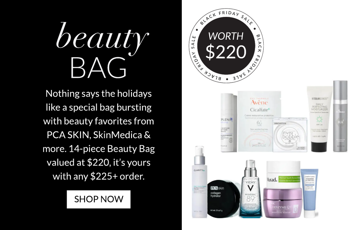 14 piece Black Friday Beauty Bag, when you spend $225