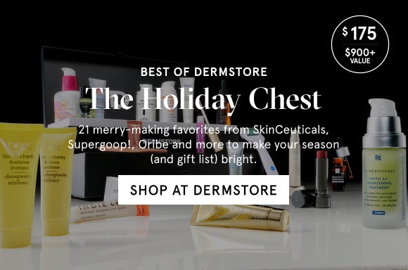 Shop At Dermstore: The Holiday Chest BOD-21 merry-making favorites from SkinCeuticals, Supergoop!, Oribe and more