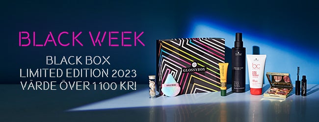 GLOSSYBOX Black Box Mudmasky Schwarxkopf Revolution Prio Ciate
