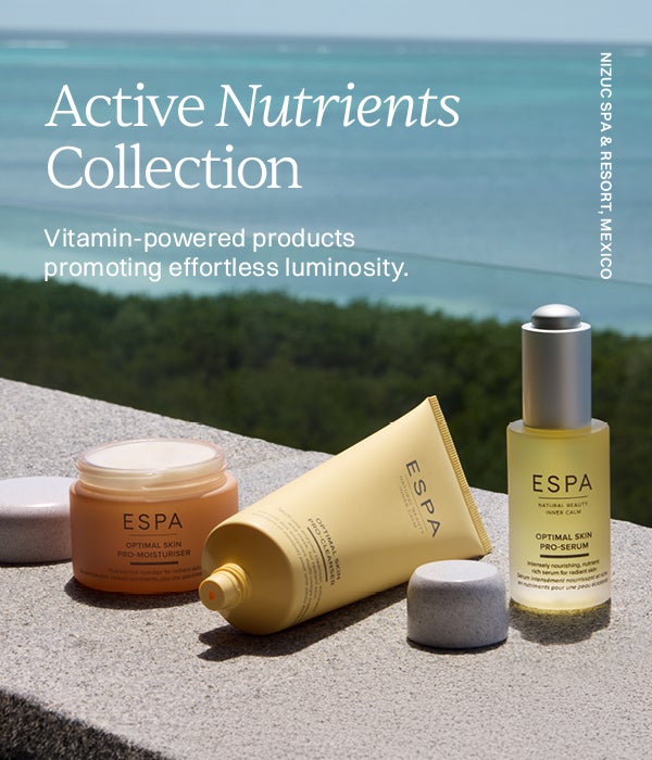Active Nutrients Collection vitamin powered products promoting effortless luminosity