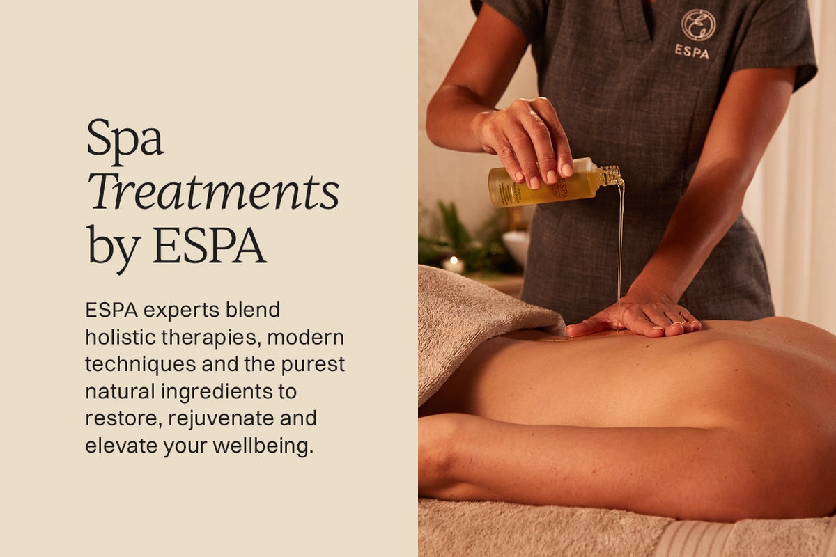 Spa Treatments by ESPA experts blend holistic therapies, modern techniques and the purest natural ingredients to restore, rejuvenate and elevate your wellbeing.