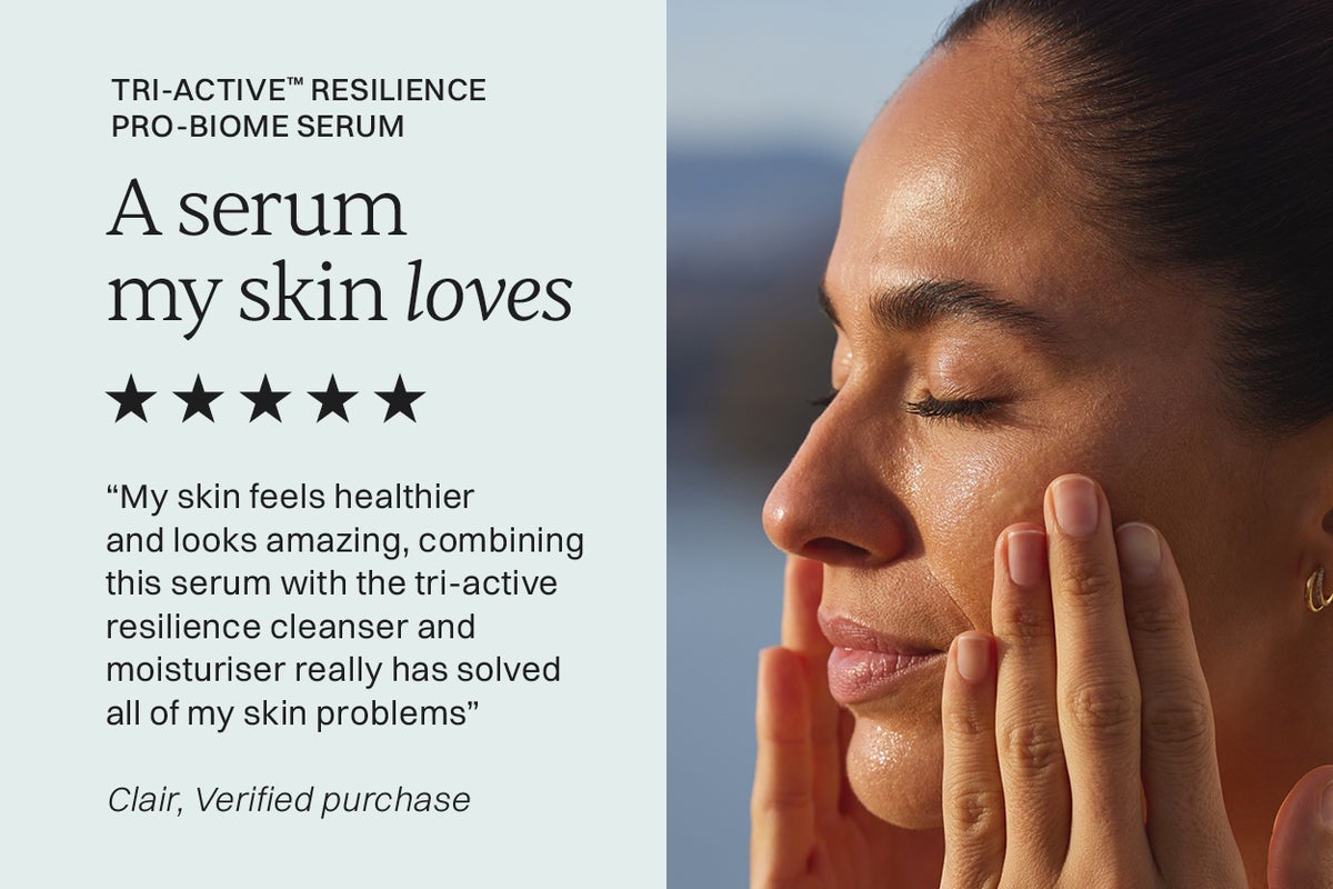 Tri-Active™ Resilience Pro-Biome Serum my skin loves feels healthier and looks amazing, combining this serum with the tri-active resilience cleanser and moisturiser really has solved all of my skin problems 5 star review verified purchase