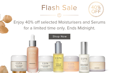 ESPA 40% off Moisturisers and Serums Flash Sale