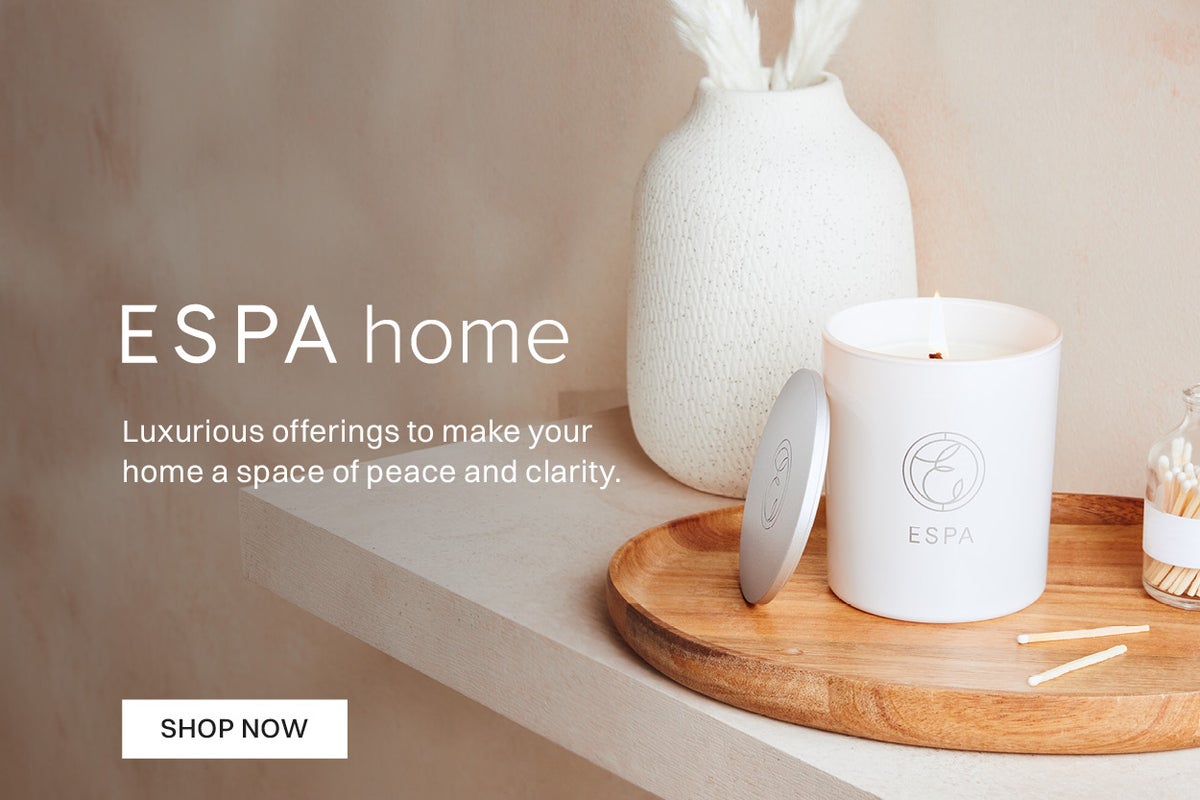 ESPA Home Luxurious offerings to make your home a space of peace and clarity candle Soothing