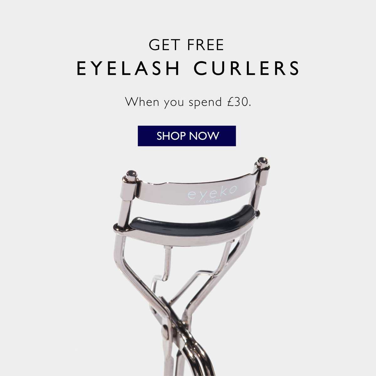 Enjoy a free eyelash curler WYS £30 on Eyeko