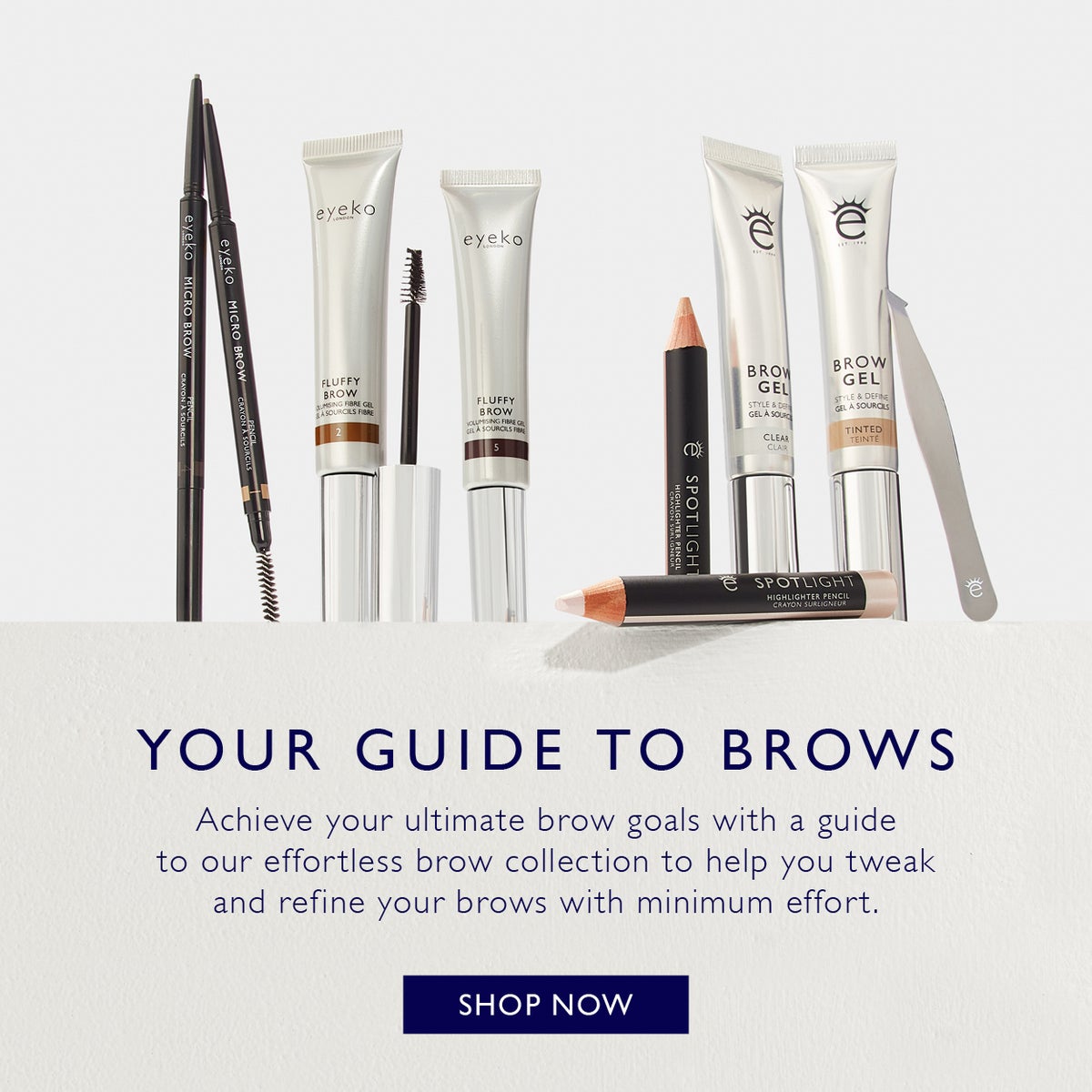 Achieve your ultimate brow goals with a guide to our effortless brow collection to help you tweak and refine your brows with minimum effort. 