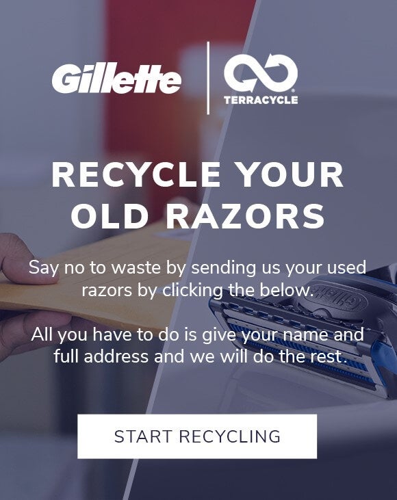 Gillette SkinGuard Sensitive Razor and Blade & Gillette Recycling Envelope | Gillette UK