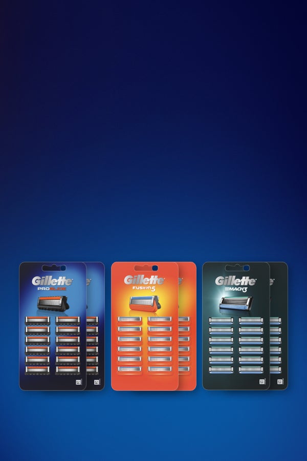 Gillette ProGlide, Fusion5 and Mach3 24 Pack Blades | Gillette UK