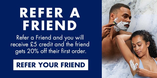 Refer a Friend - Get £5 credit and your friend gets 20% off their first order.