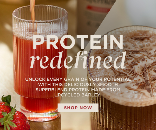 PROTEIN REDIFINED: Unlock every grain of your potential with this delicious smooth superblend protein made from upcycled barley