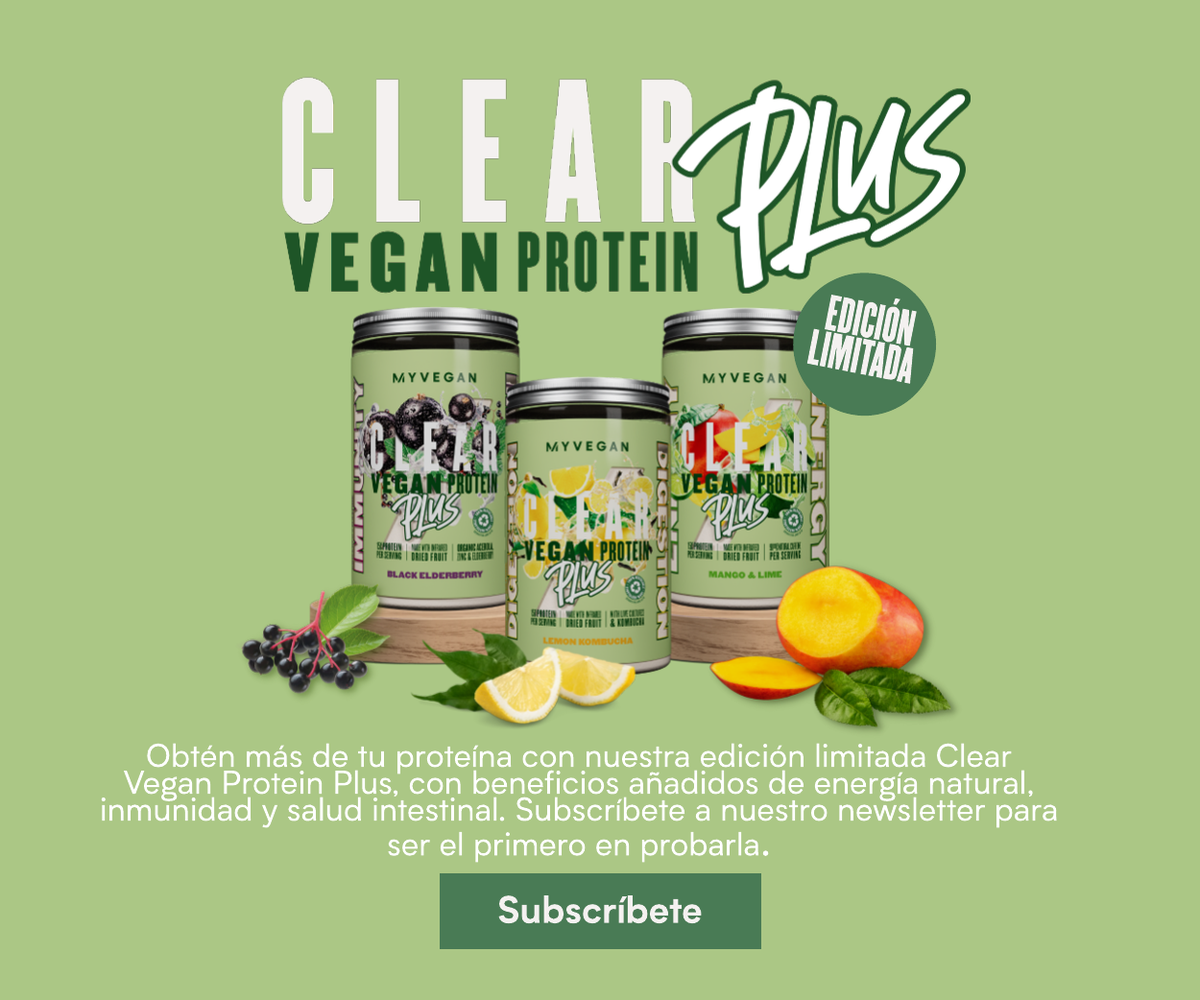 Subscríbete para ser el primero en probar la nueva Clear Vegan Protein Plus