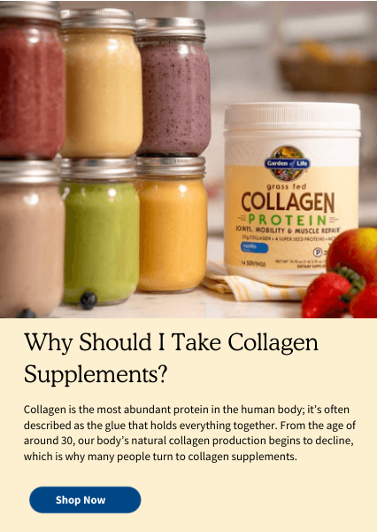 Why Should I Take Collagen Supplements? Collagen is the most abundant protein in the human body; it’s often described as the glue that holds everything together. From the age of around 30, our body’s natural collagen production begins to decline, which is why many people turn to collagen supplements.