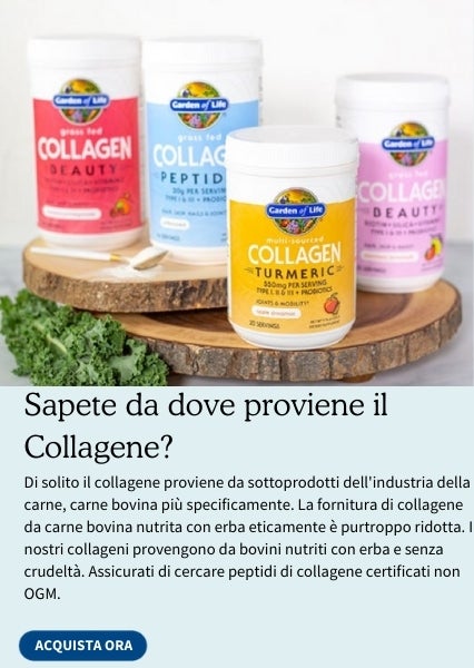 Una selezione di collagene: di bellezza, peptidi di collagene e curcuma situate su un tavolo di legno.