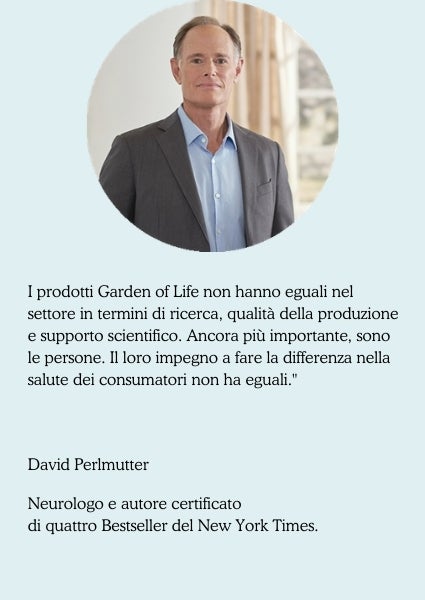 Breve discorso di David Perlmutter su Garden of Life.