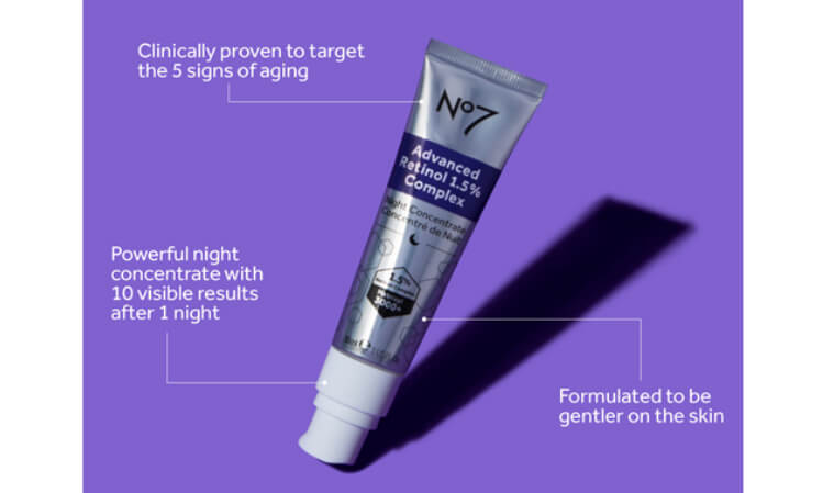 Clinically proven to target the 5 signs of aging. Powerful night concentrate with 10 visible results after 1 night. Formulated to be gentler to the skin.