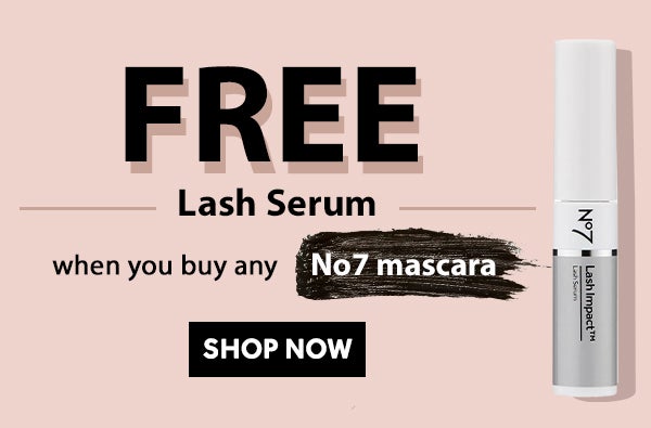 Free No7 Lash Serum When You Buy Any Mascara