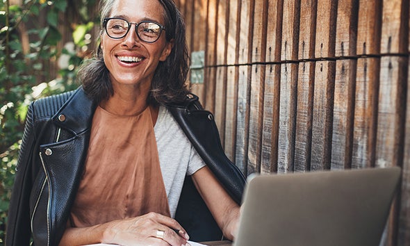 Women smiling