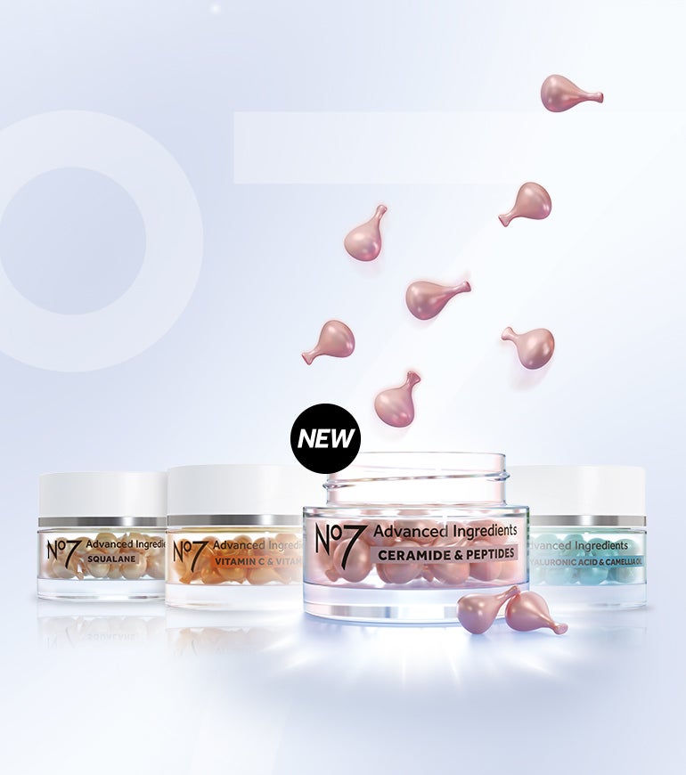 New In: No7 Advanced Ingredients. Discover our single dose skincare boosters