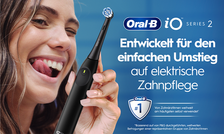 Die Oral-B iO-Familie hat ein neues Mitglied: Die iO2. Die nächste Generation der revolutionären iO-Technologie von Oral-B,