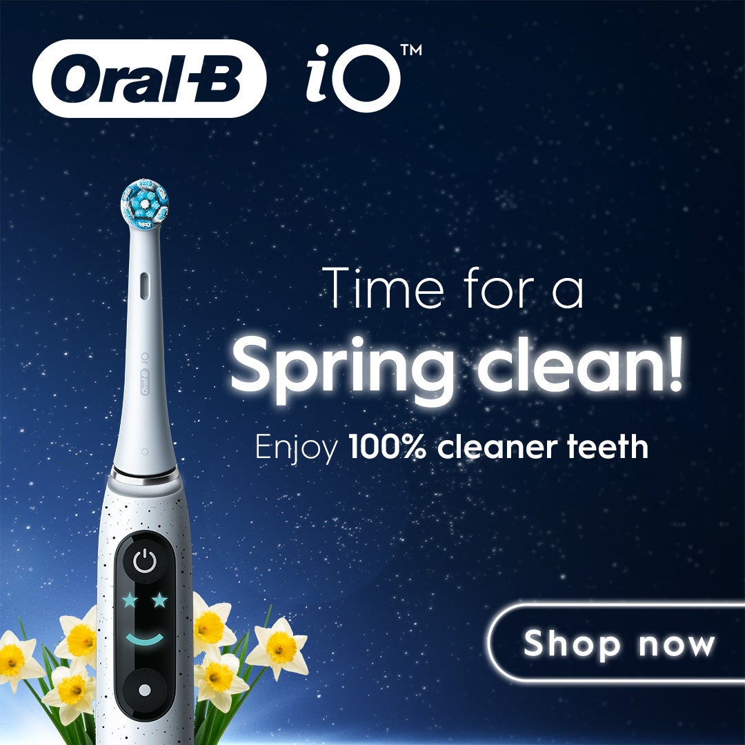 Reboot your Electric Toothbrush this Spring!<br>Shop these selected iO Electric Handles & Claimed our special FREE iO 2 counts Refills
