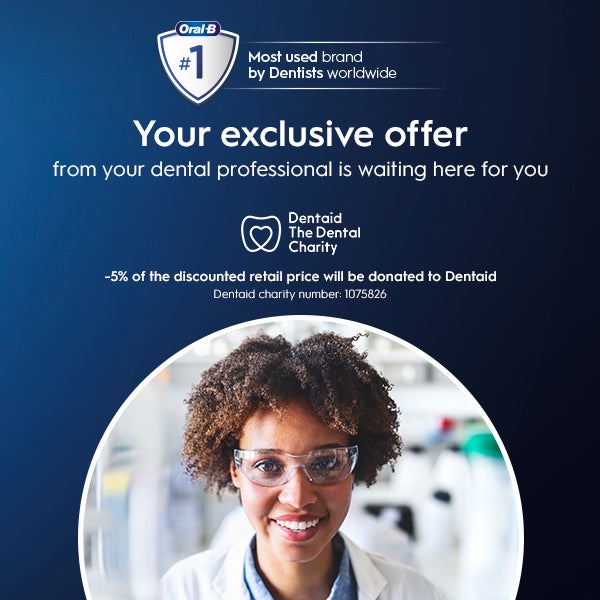 Your Exclusive offer from your dental professional is waiting here for you - 5% of the retail price donated to Dentaid.