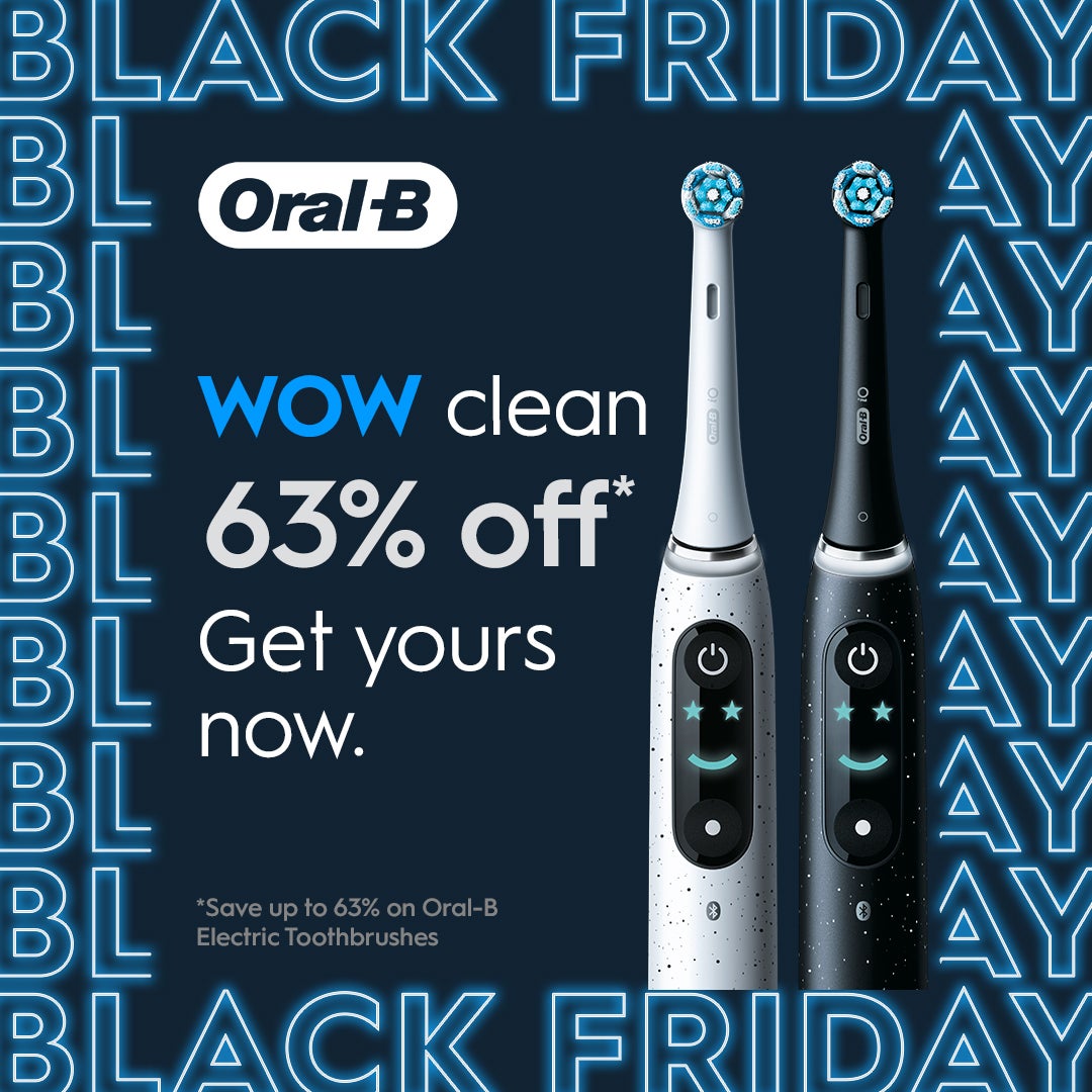 Save up to 63%* on Oral-B Electric toothbrushes