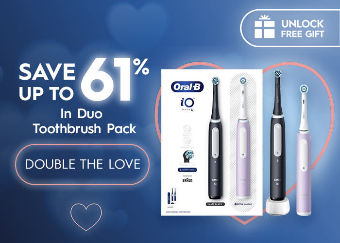Save up to 61% in duo toothbrush pack - double the love