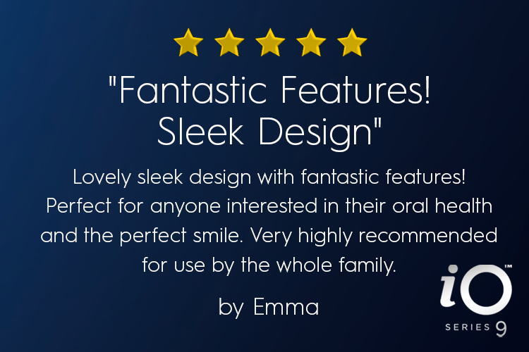 Fantastic Features! Sleek Design. Lovely sleek design with fantastic features! Perfect for anyone interested in their oral health and the perfect smile. Very highly recommend for use by the whole family.