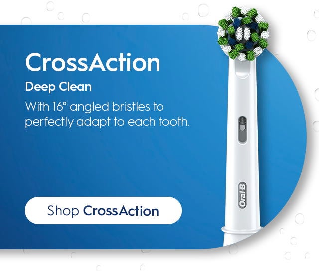 CrossAction: Deep Clean with 16 degree angled bristles to perfectly adapt to each tooth. Shop CrossAction.
